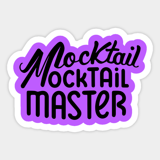 Mocktail Bar Bartender Recipes Mocktail Master Sticker by A Floral Letter Capital letter A | Monogram, Sticker